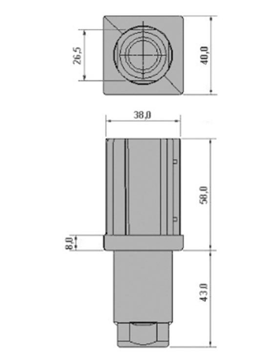 Pata regulable de poliamida - Ø 100 mm - 1200 kg - Inox. 